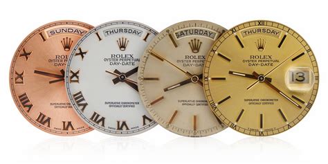 rolex day date dial colors